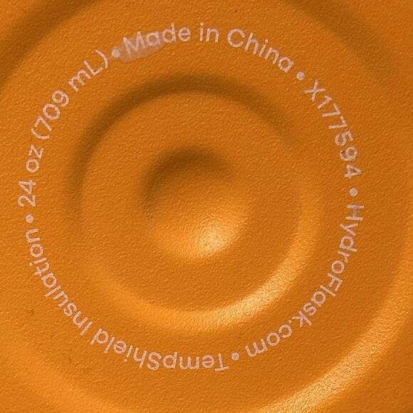 Hydro Flask Double Wall Insulated Stainless Steel Orange Clementine 24 oz NWOT - Picture 8 of 9